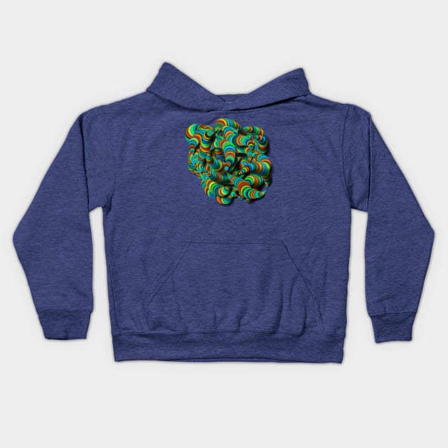 Psychedelic worms Kids Hoodie by MiNuRa